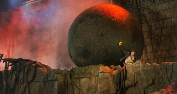 Indiana Jones stunt spectacular giant boulder