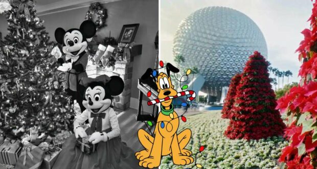 3428.昔の海外ディズニーワールド サンタピンリストクリスマス