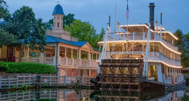 Liberty Square Riverboat at Twilight