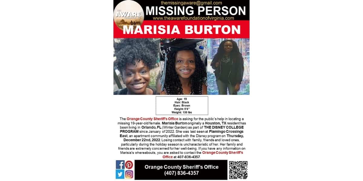 marisia burton missing dcp cast member