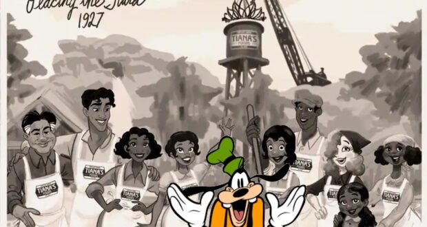 Tiana and Goofy