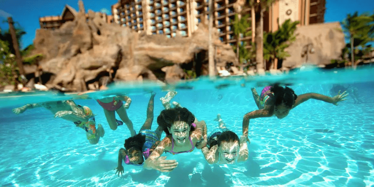 Children Swimming at Aulani