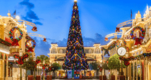 Main Street Decorated for the Holidays