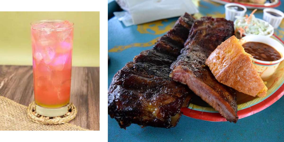 Flame Tree Barbecue drink special and ribs