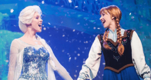 Elsa and Anna at Frozen Sing-Along