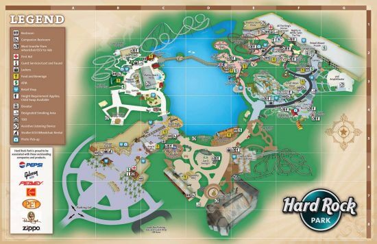 Hard Rock Theme Park Map