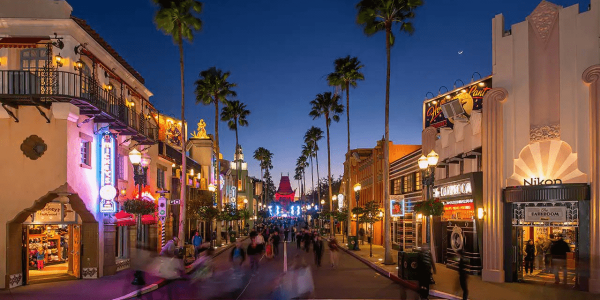 Evening Streetscape in Hollywood Studios