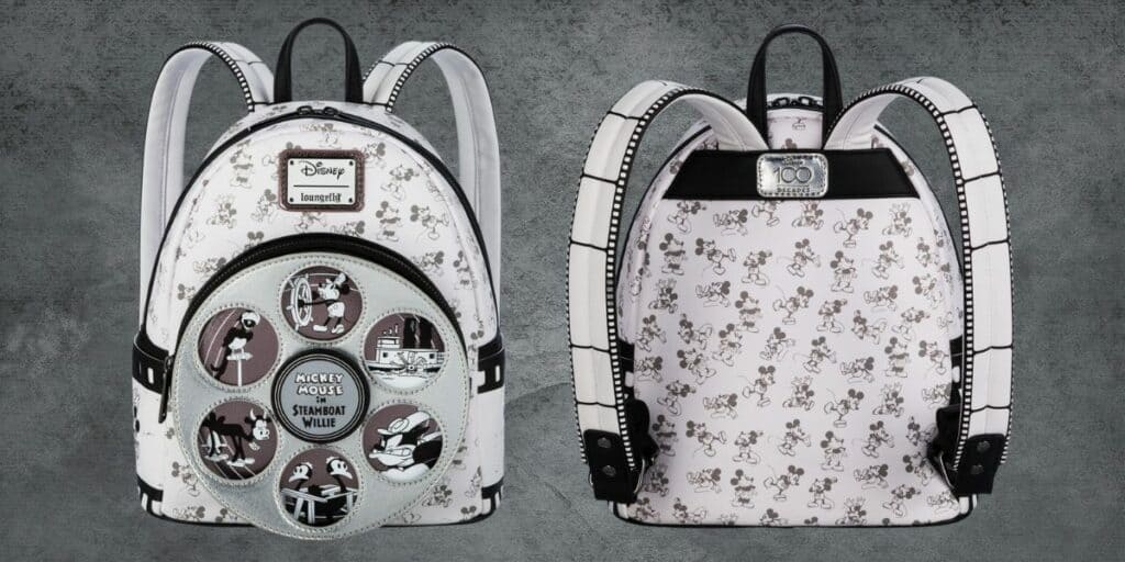 Steamboat Willie Loungefly Mini Backpack Front and Back