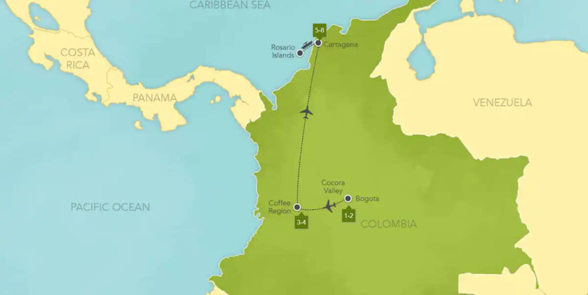 colombia adventures by disney map
