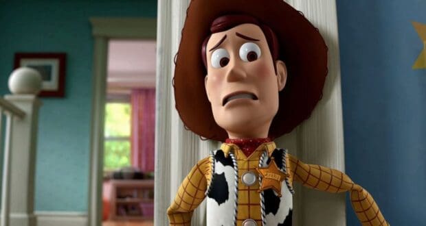 Woody scared in 'Toy Story'