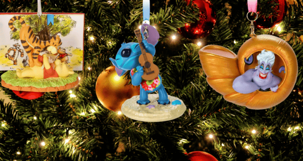 christmas tree with disney ornaments