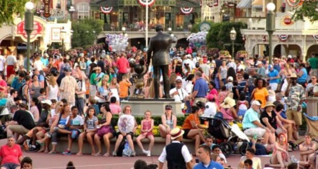 Crowd at Disney World