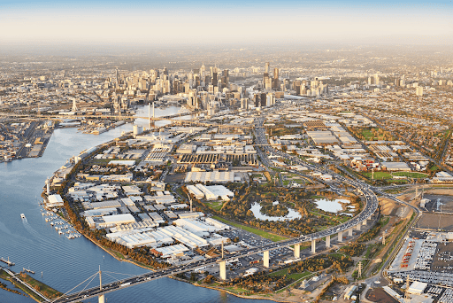 Birds eye view of Melbourne