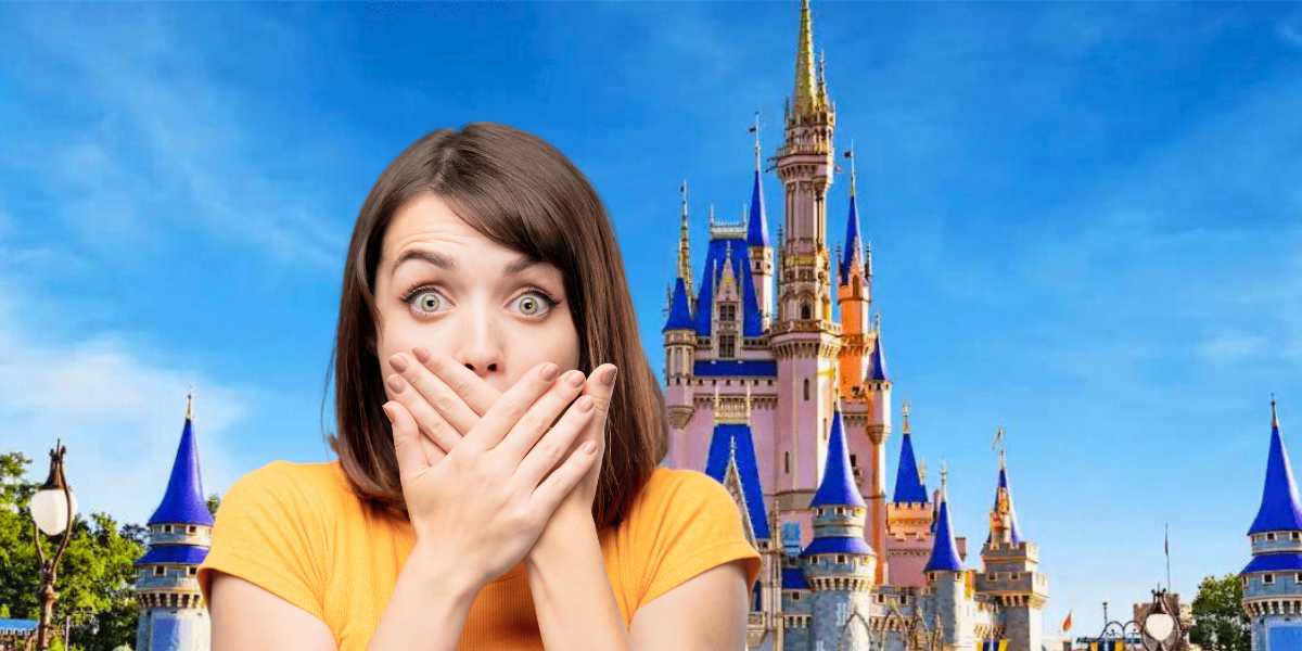 Disney World Cheating: Castle with shocked woman