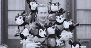 Walt Disney with Mickey Mouse dolls