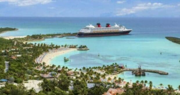 Disney Cruise line in an island