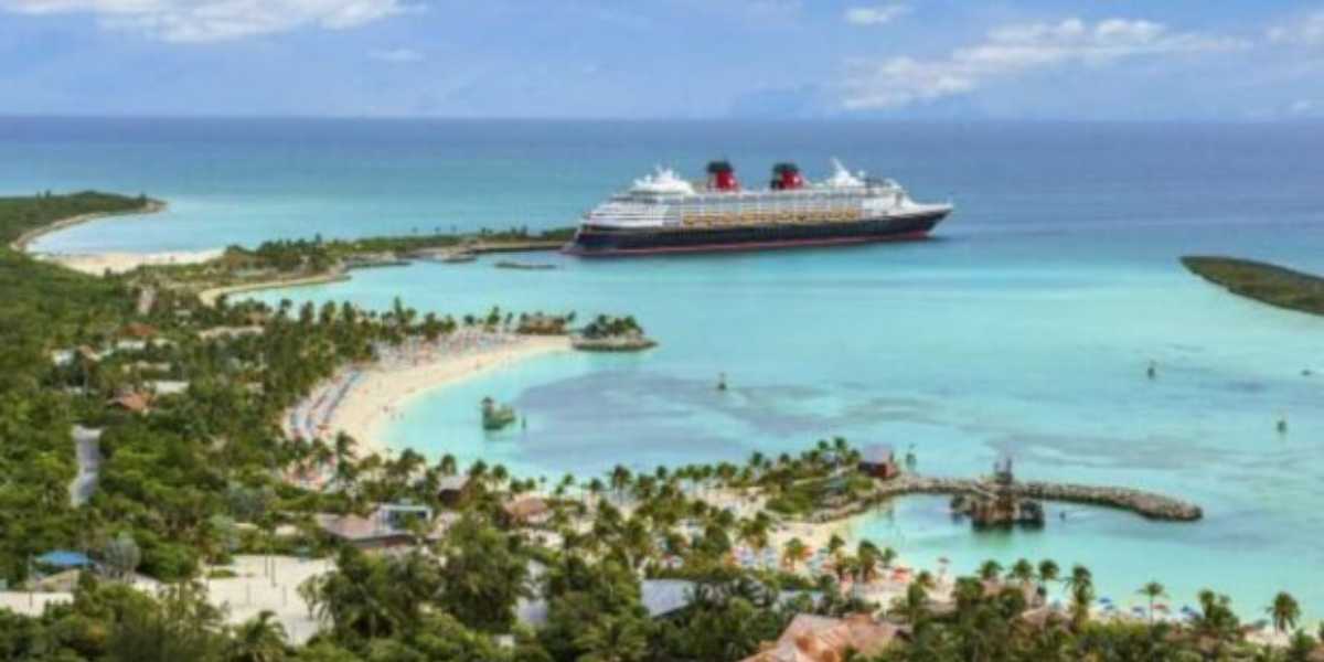 Disney Cruise line in an island