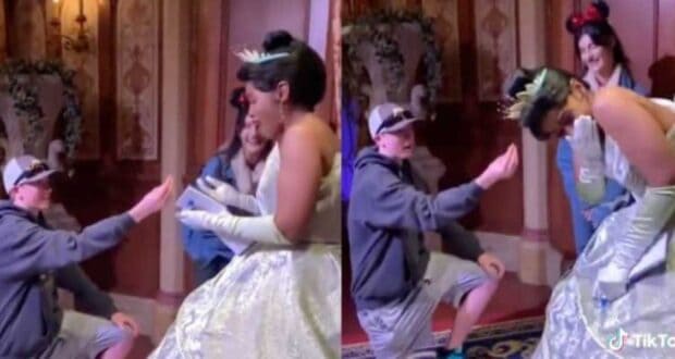 A guy proposed on Disneyland