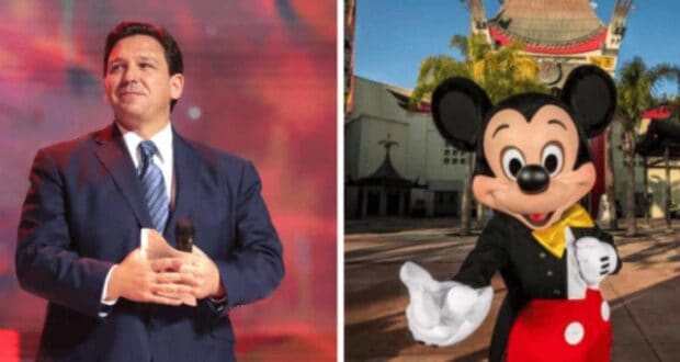 Ron DeSantis and Mickey Mouse