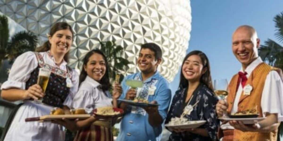 Disney Cast Members holding dishes