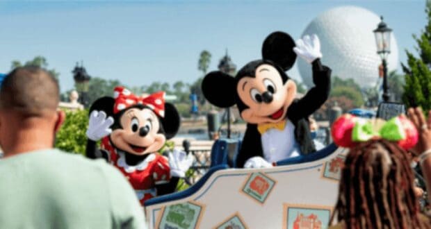 Mickey and Minnie at Disney Park