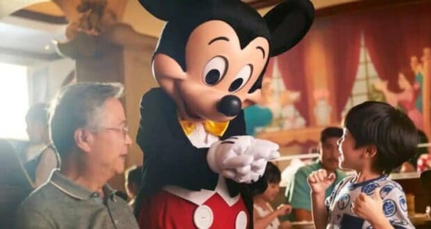 Guests with Mickey Mouse