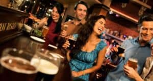 Guests eating at Raglan Road Irish Pub.