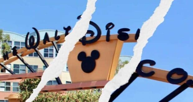 The Walt Disney Company sign split up