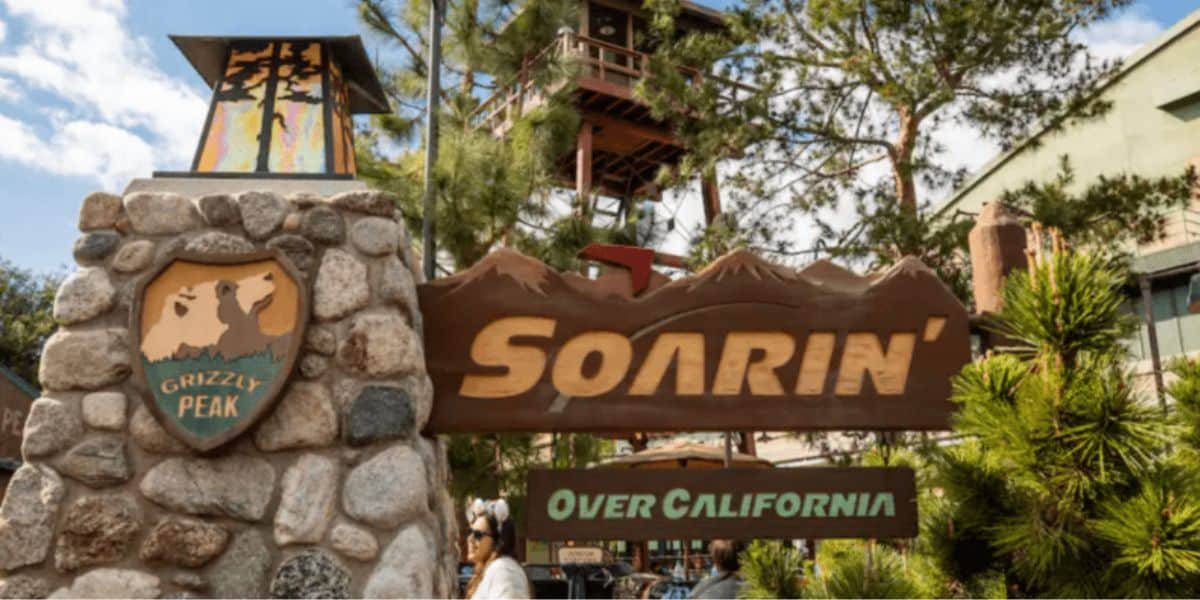 Soarin Over California sign
