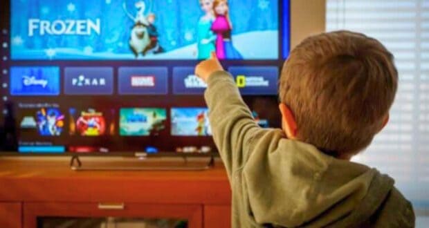 Kid watching Disney+