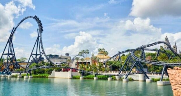 Islands of Adventure on a bright, sunny day.