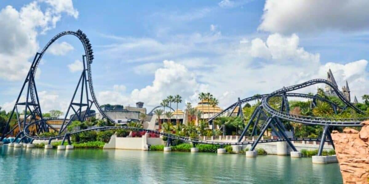 Islands of Adventure on a bright, sunny day.