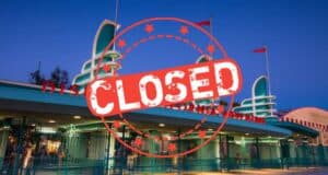 Closed sign over disney california adventure