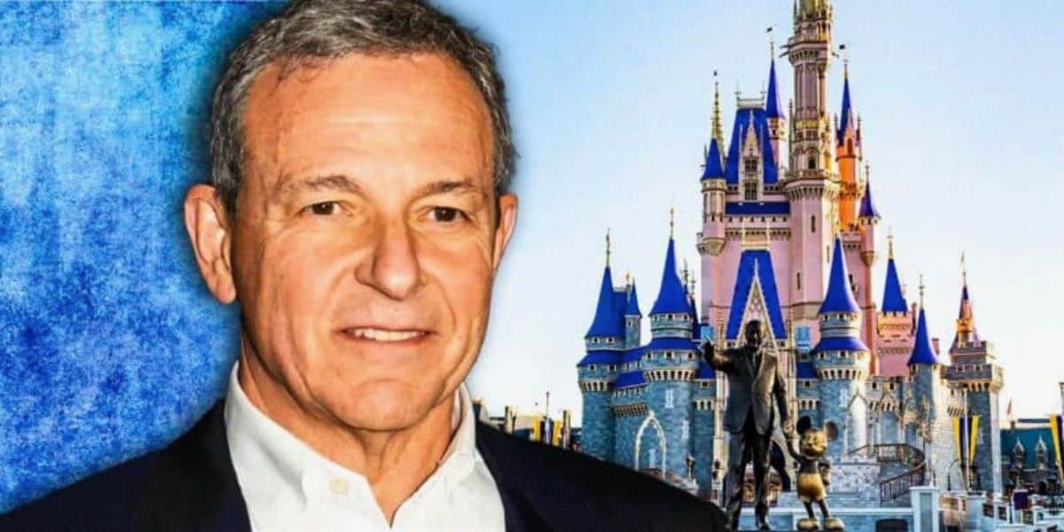 Walt Disney Company CEO Bob Iger in front of Cinderella Castle