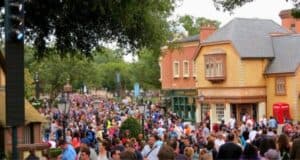 Crowds taking over EPCOT's World Showcase