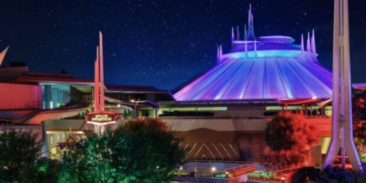 Space Mountain in Tomorrowland at Disneyland