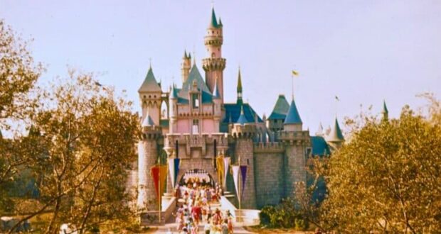 A photo of Disneyland Park in the 1960s in California.