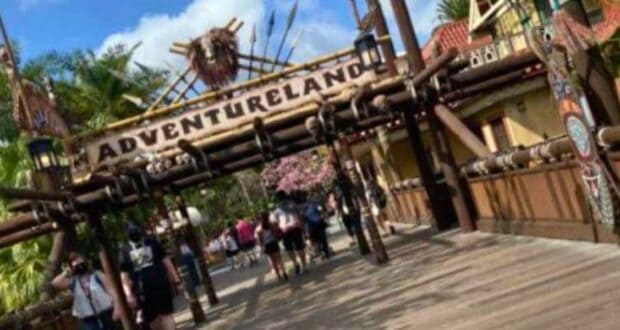 The entrance to Adventureland in Magic Kingdom Park at Walt Disney World Resort.