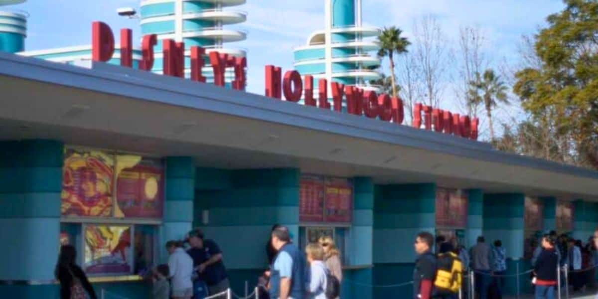 Guests entering Disney's Hollywood Studios Theme Park at Walt Disney World Resort