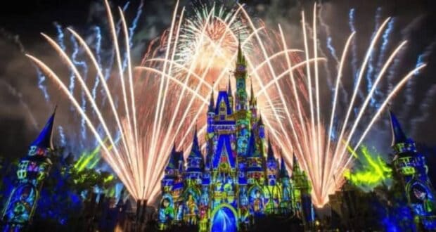 Fireworks over Cinderella Castle