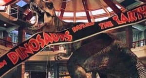 The T-Rex roaring in 'Jurassic Park'
