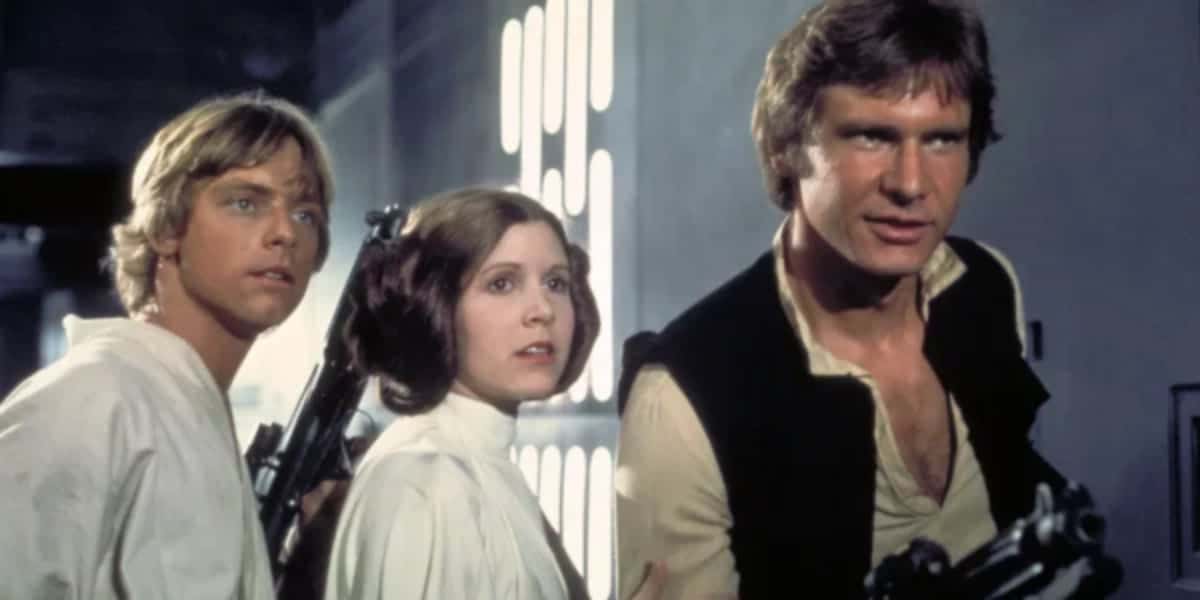 L to R: Luke, Leia, and Han in 'Star Wars'