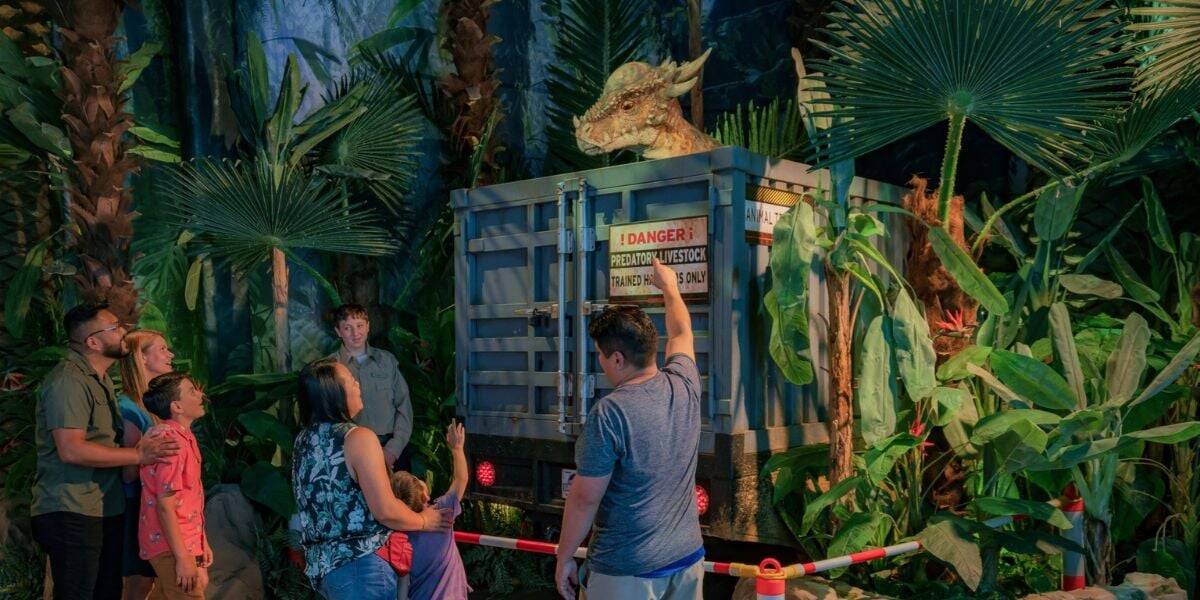 The Pachycephalosaurus at Jurassic World: The Experience in London