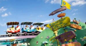 The High in the Sky Seuss Trolley Train Ride! at Seuss Landing