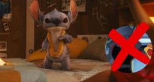 Lilo & Stitch live action with an insert of animated Captain Gantu