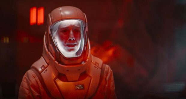 A scientist in a hazmat suit in 'Jurassic World Rebirth'