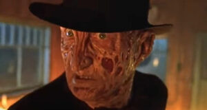 Freddy Krueger (Robert Englund) fighting Jason Voorhees in 'Freddy vs. Jason'