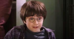 Harry talking to the snake in 'Sorcerer's Stone'