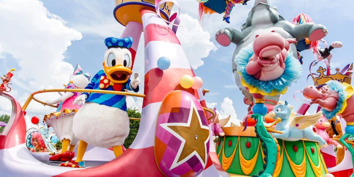 Donald Duck greets fans during Festival of Fantasy