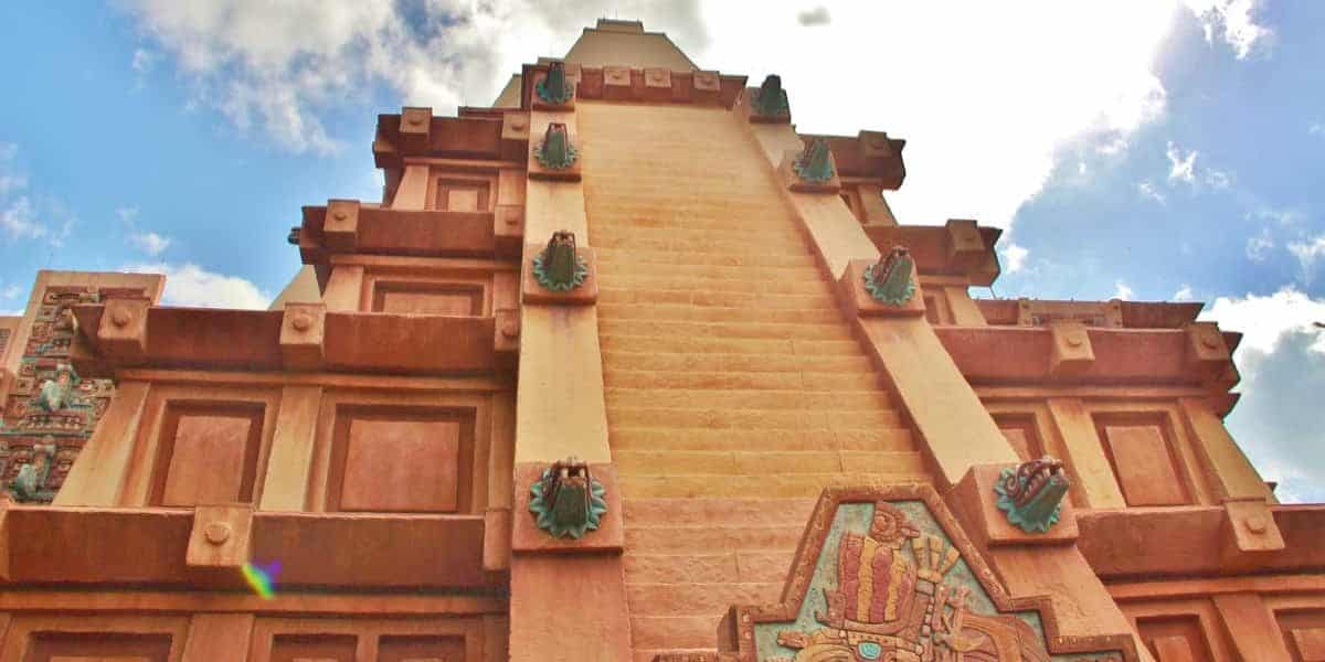 The pyramid in the Mexico World Showcase Pavilion at EPCOT